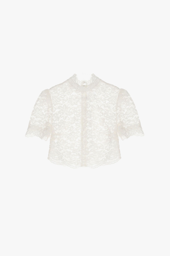 Please Jeans IMPERIAL CROPPED SHIRT - CMA HSC - LATTE Italy