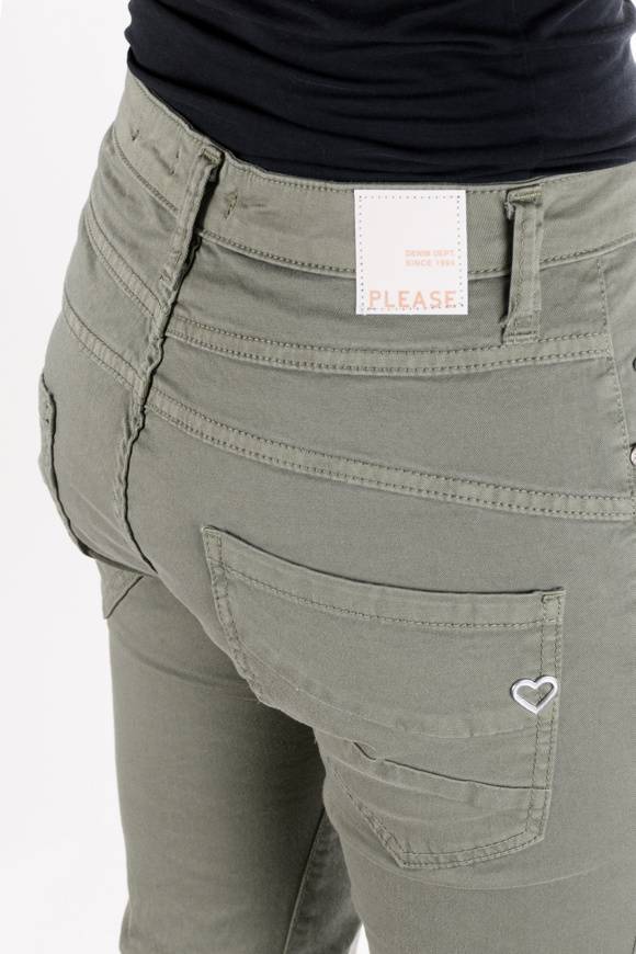 Please Jeans PLEASE - PANTALONI P78 N3N - MILITARE Vendita