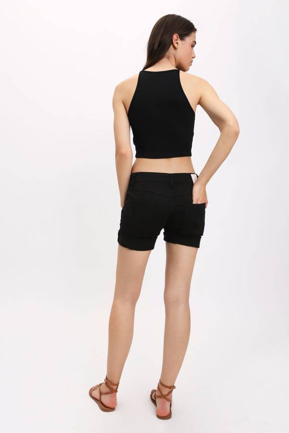 Please Jeans PLEASE – SHORTS P88 N3N - NERO Spedizione Gratuita