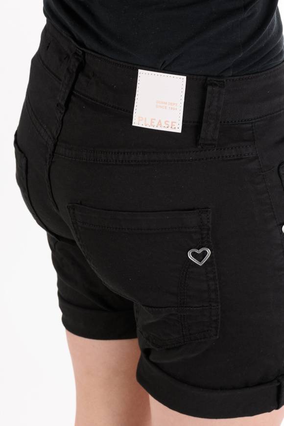 Please Jeans PLEASE – SHORTS P88 N3N - NERO Spedizione Gratuita