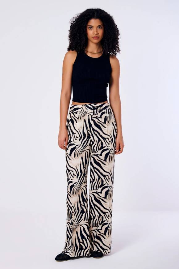 Please Jeans VICOLO ZEBRA TROUSERS - TB 04 - ZEBRATO Smaltimento dello stoccaggio