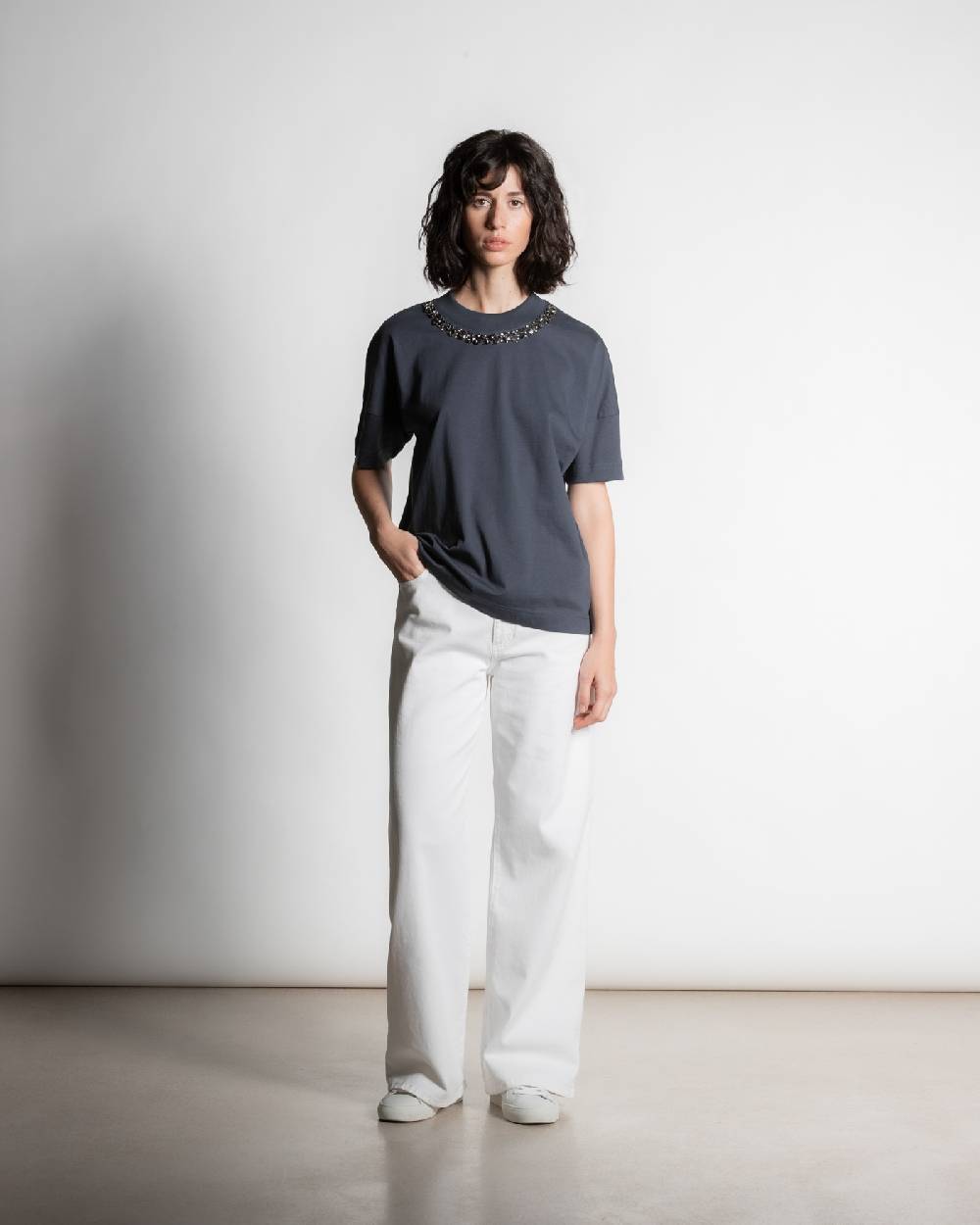 Rialto 48 T-SHIRT CON DETTAGLIO CRISTALLI Negozi Online