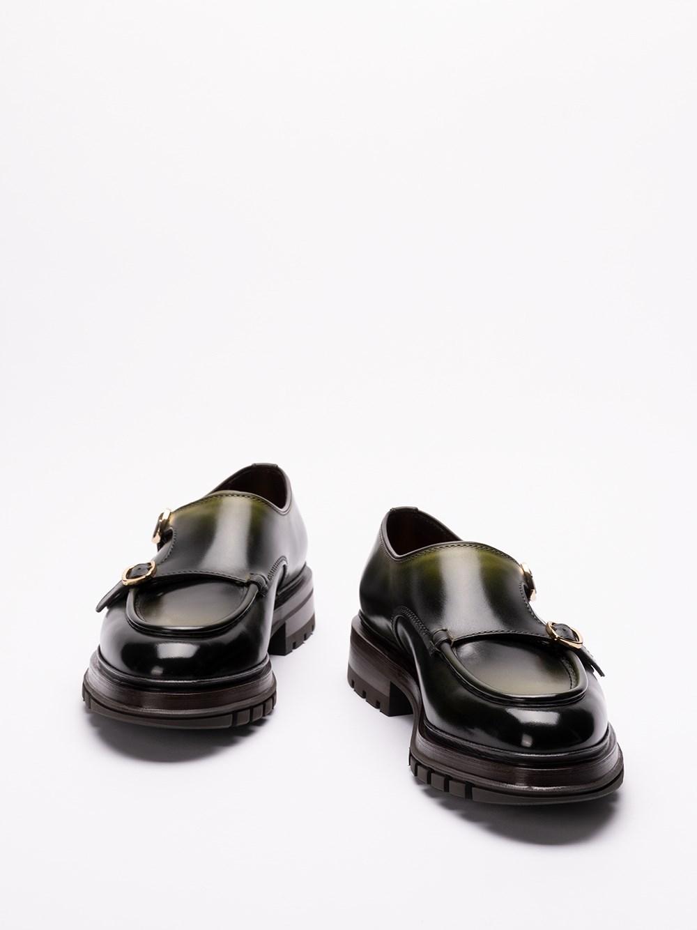 Santoni `Emric` Buckled Loafers Italy