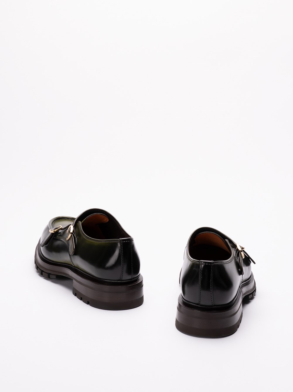 Santoni `Emric` Buckled Loafers Italy