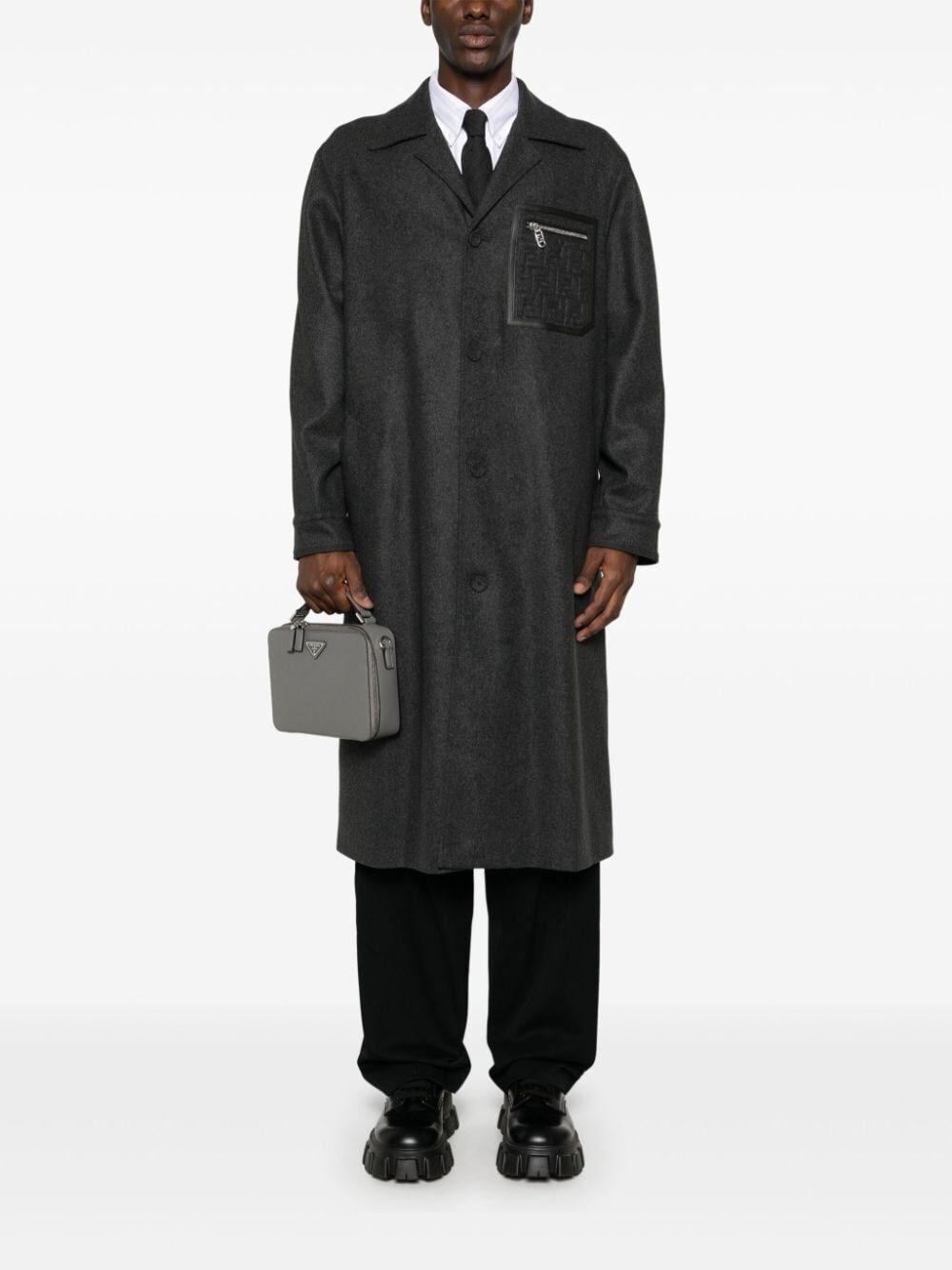 Fendi `FF` Embossed Coat Qualità Garantita