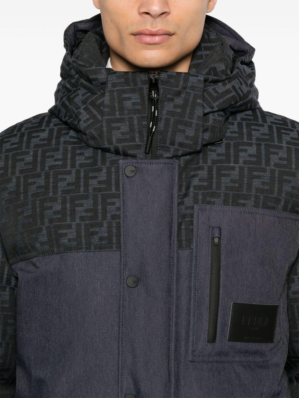 Fendi `FF Denim Tech` Padded Jacket Saldi