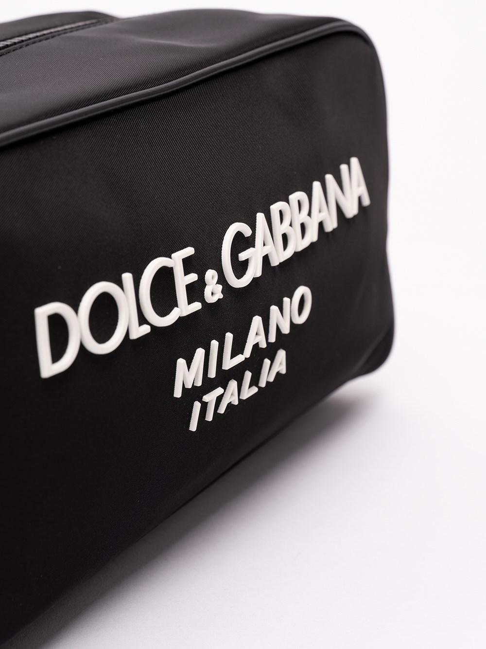 Dolce & gabbana Toiletry Bag With Rubberized Logo Offerte