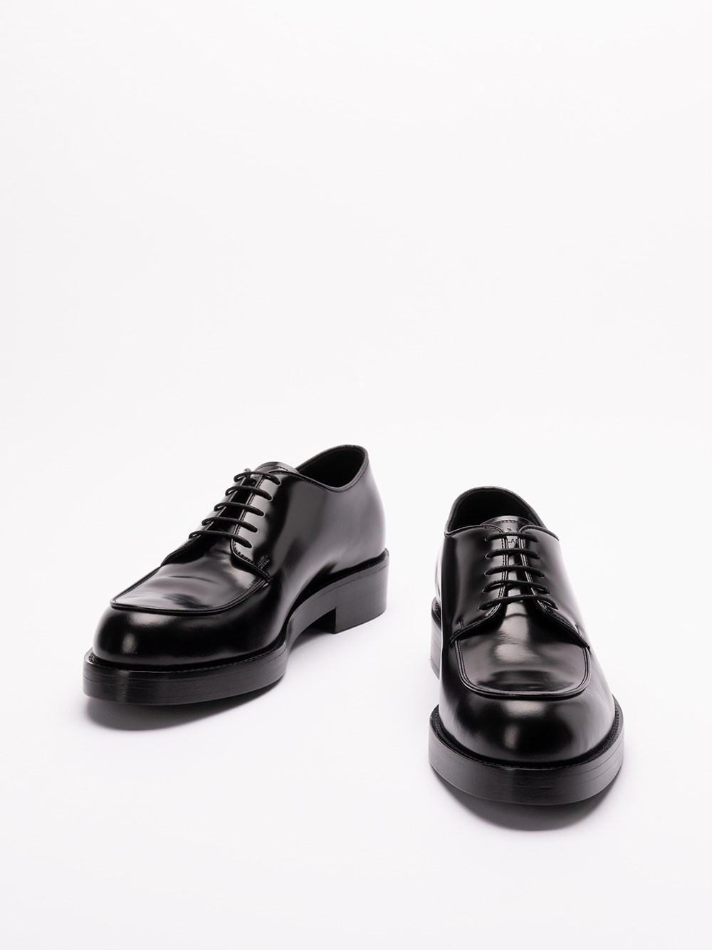 Prada Brushed Leather Derby Shoes 2025