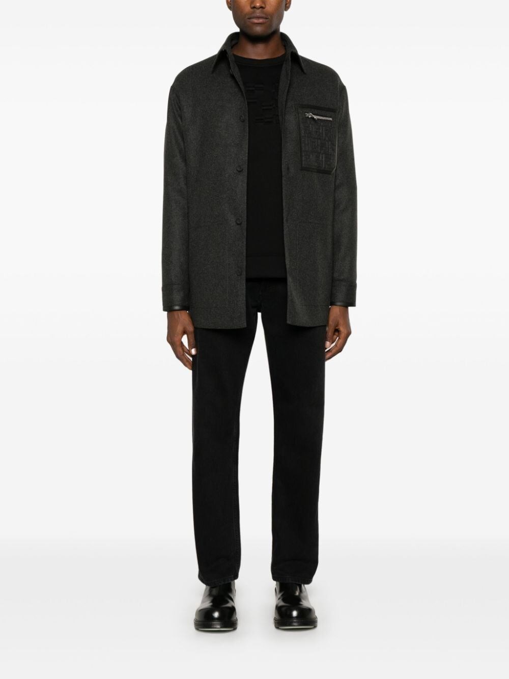 Fendi `FF` Embossed Jacket Qualità