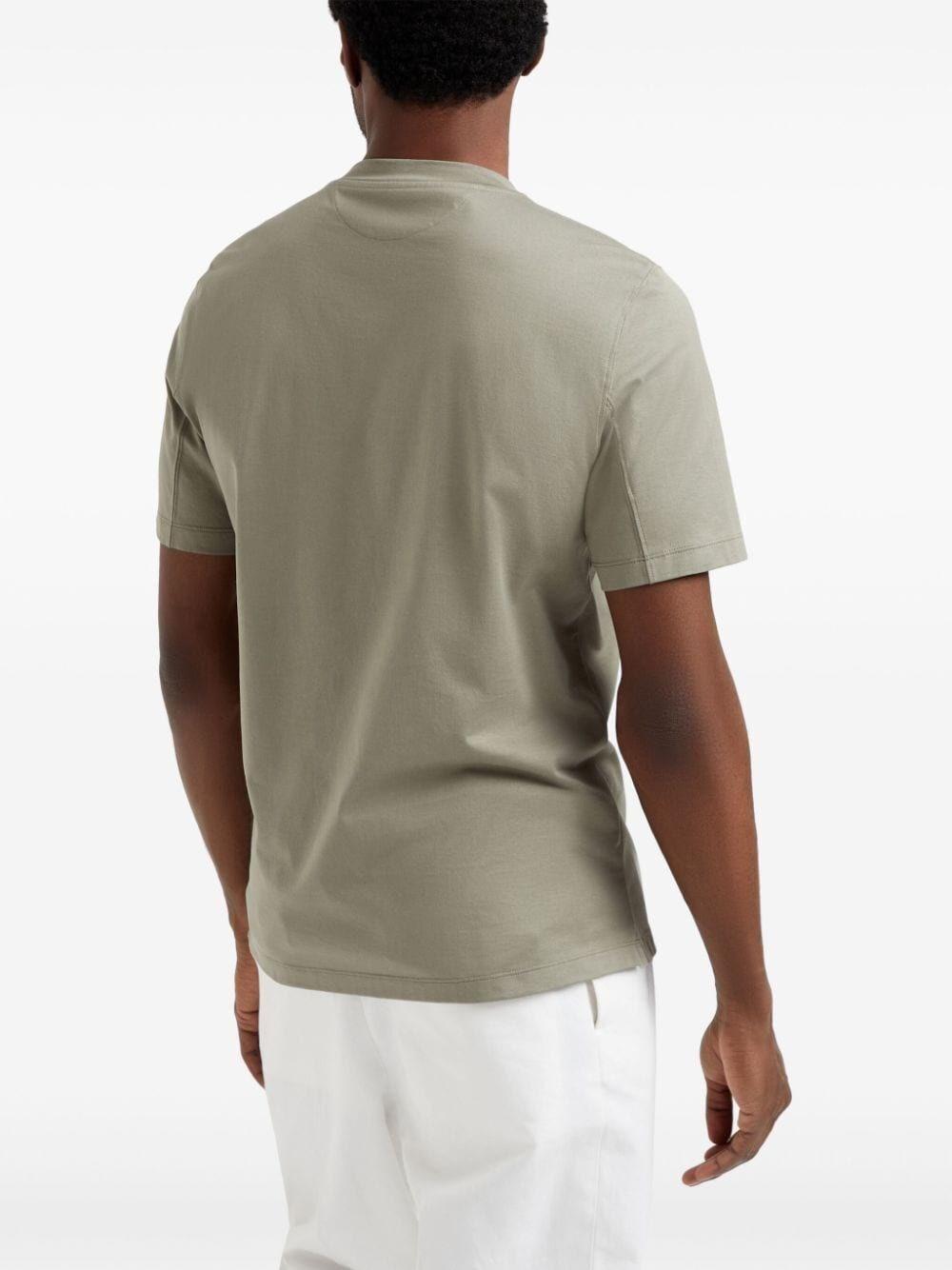 Brunello cucinelli Crew-Neck T-Shirt With Printed Logo Consegna Veloce