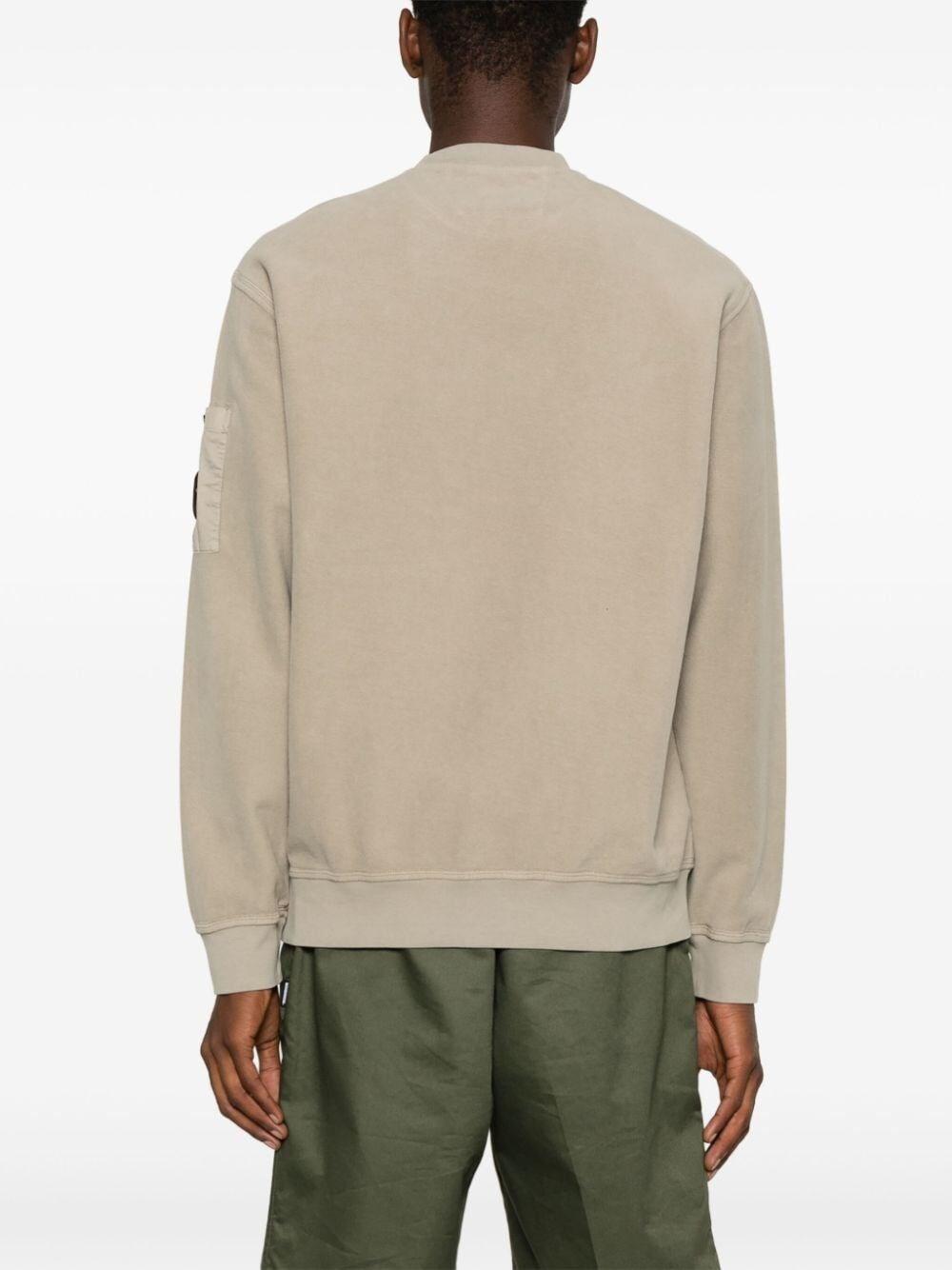 C.p. company `Brushed Emerized Diagonal Fleece` Crew-Neck Sweatshirt Promozione Limitata