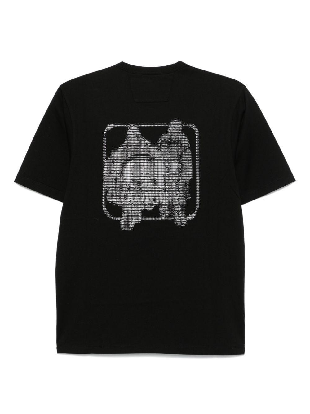 C.p. company `Metropolis Series` Blurred Logo Graphic T-Shirt Sconto