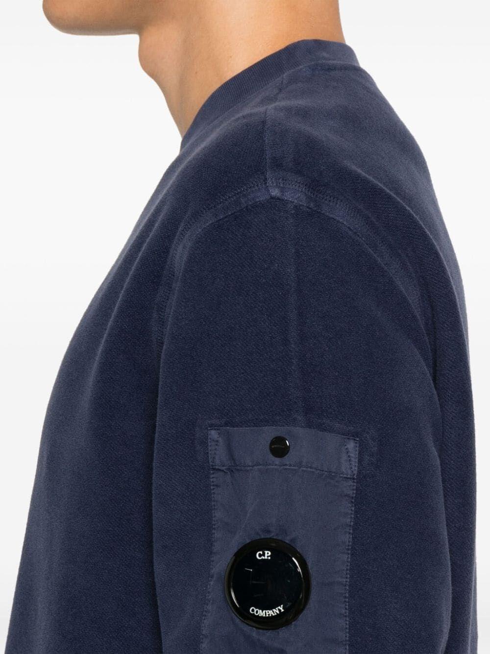 C.p. company `Brushed Emerized Diagonal Fleece` Crew-Neck Sweatshirt Prezzo di fabbrica