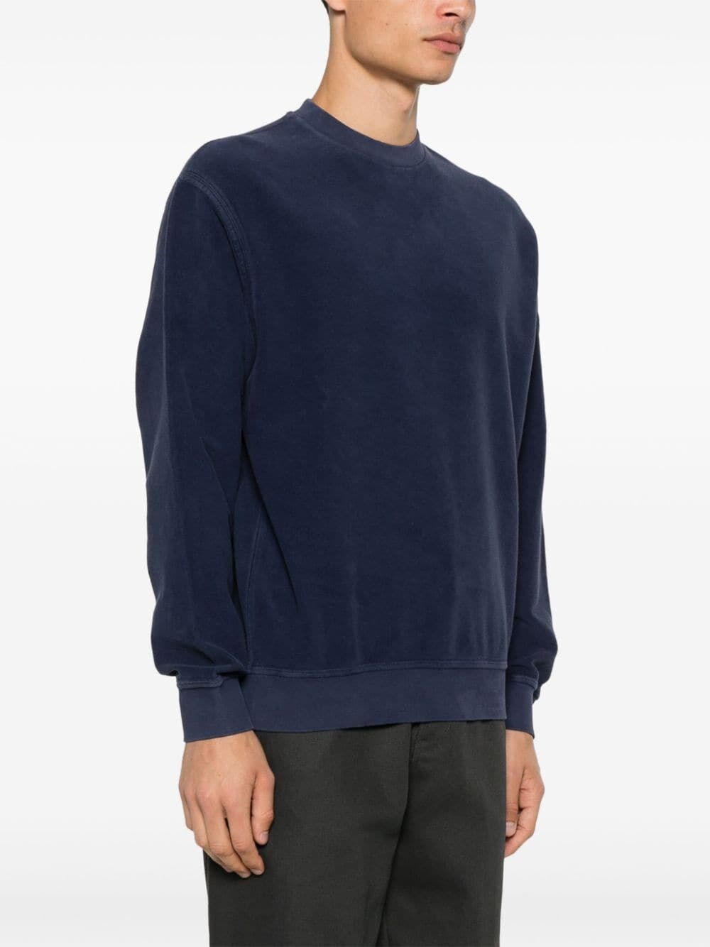 C.p. company `Brushed Emerized Diagonal Fleece` Crew-Neck Sweatshirt Prezzo di fabbrica
