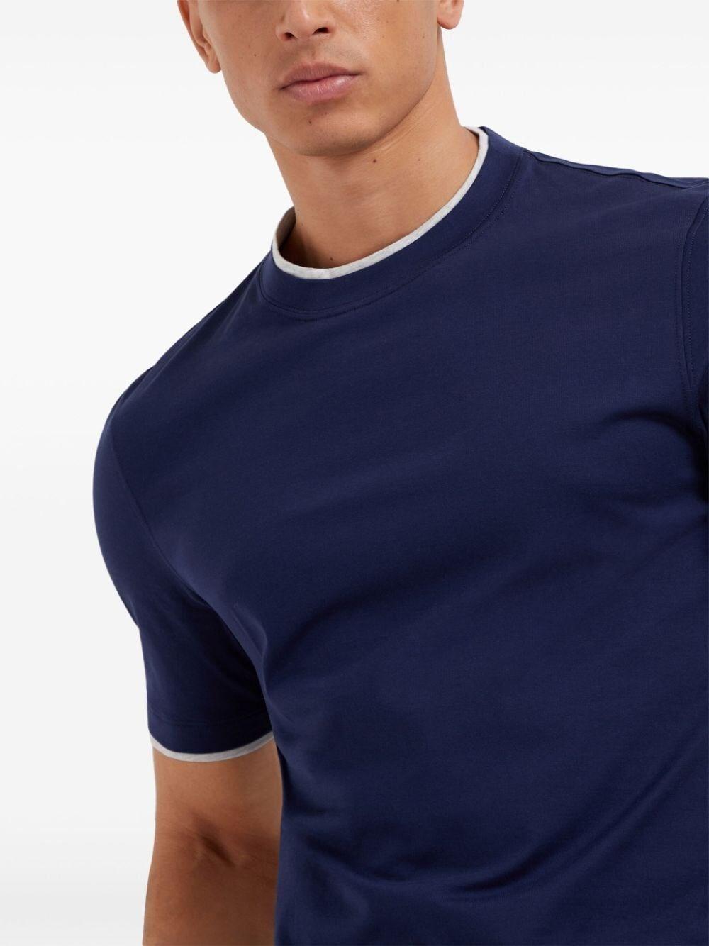 Brunello cucinelli Crew-Neck T-Shirt With Faux-Layering 2025