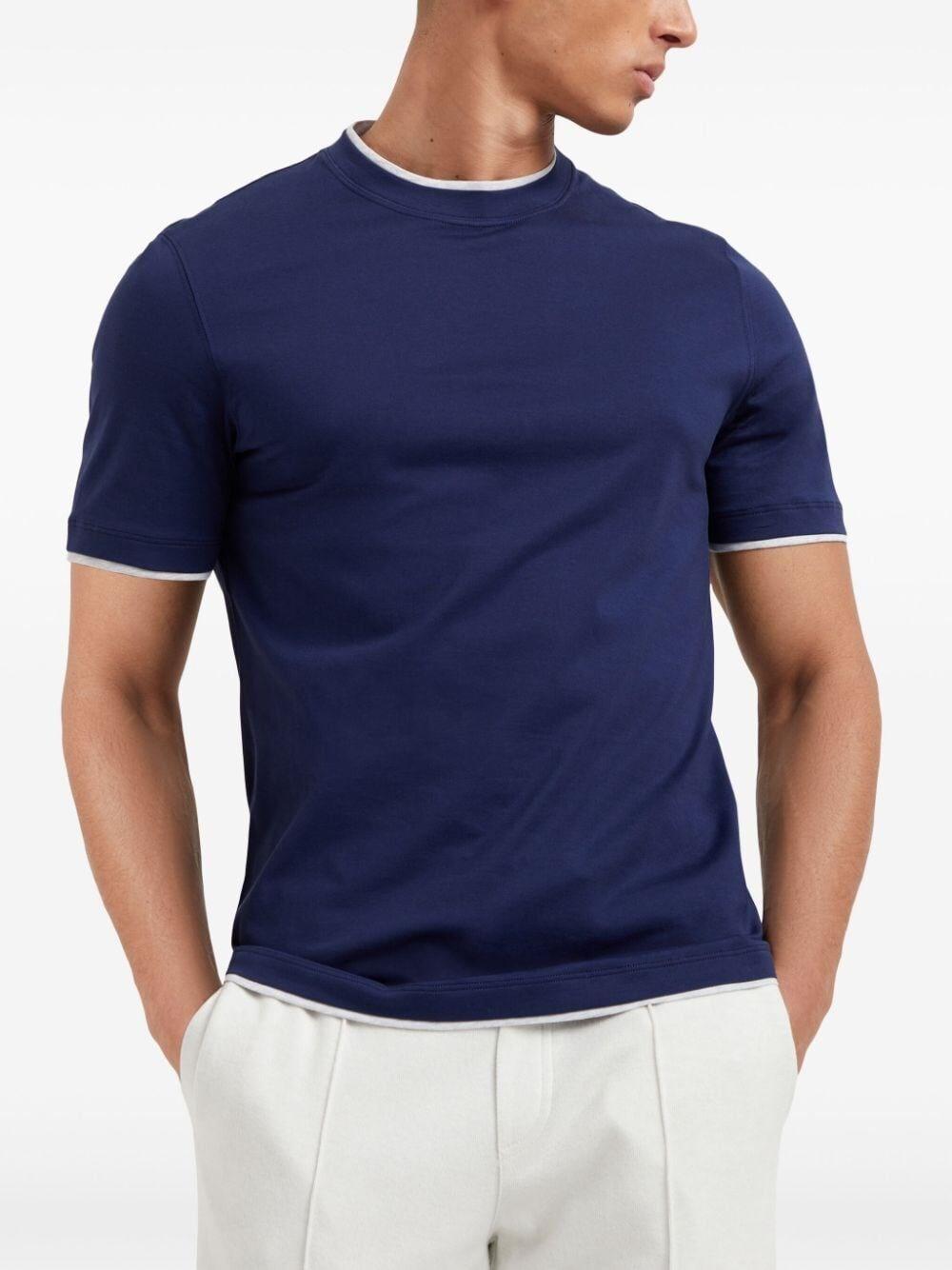 Brunello cucinelli Crew-Neck T-Shirt With Faux-Layering 2025