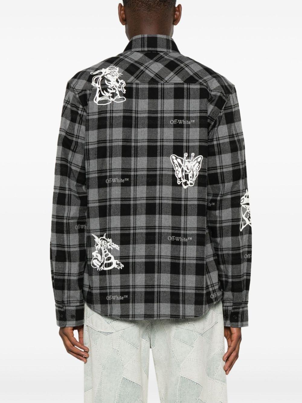 Off white `Character` Check Flannel Shirt Convenienza