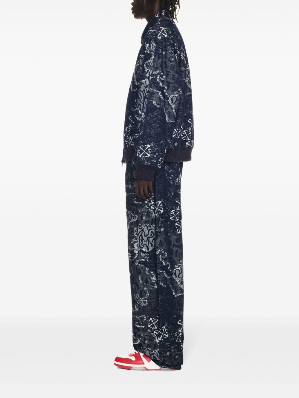 Off white `Camo` Denim Bomber Jacket Hotsell