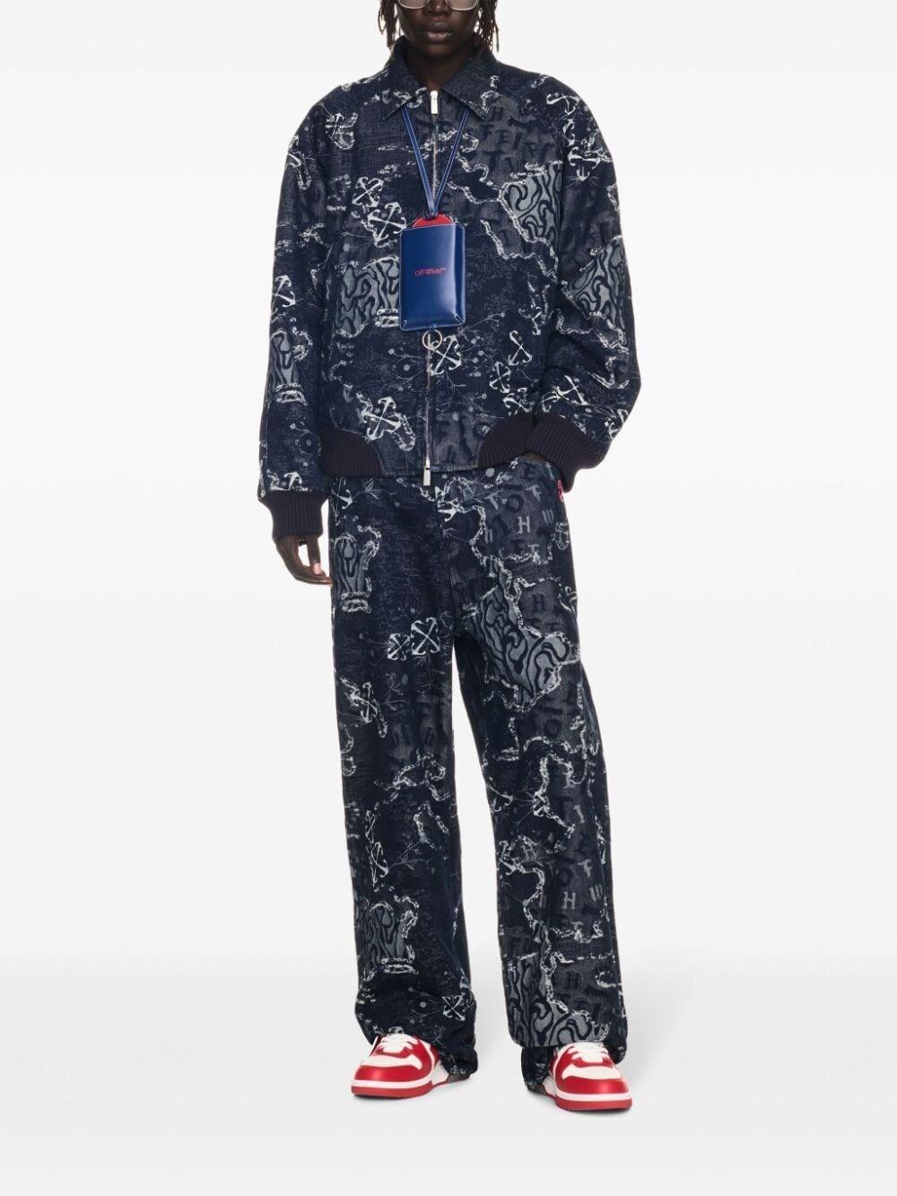 Off white `Camo` Straight Jeans Vendita Calda