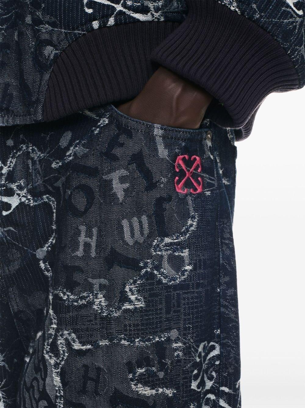 Off white `Camo` Straight Jeans Vendita Calda