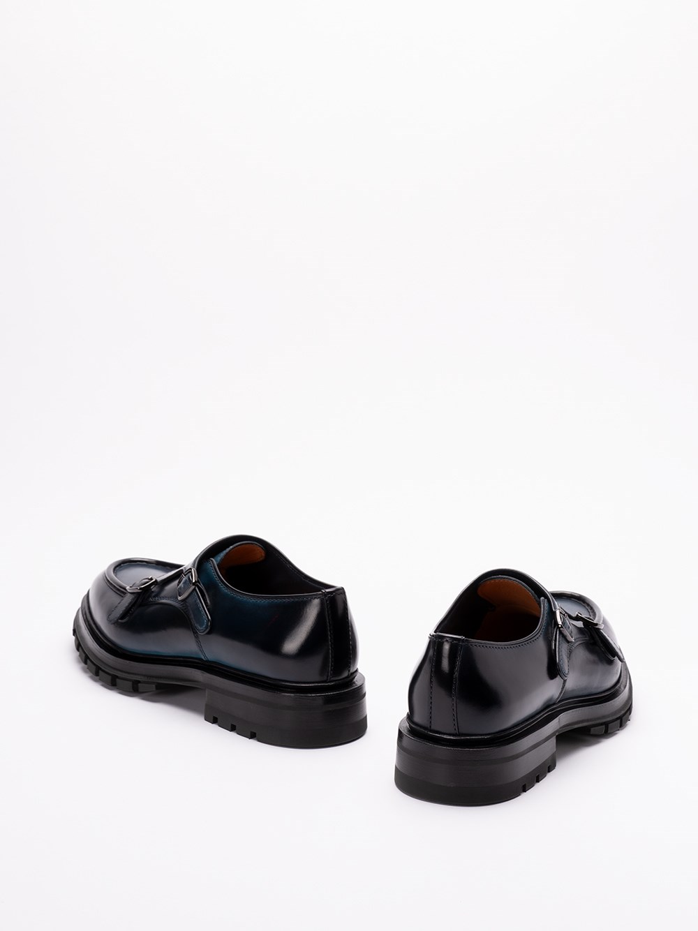Santoni `Emric` Buckled Loafers In Linea