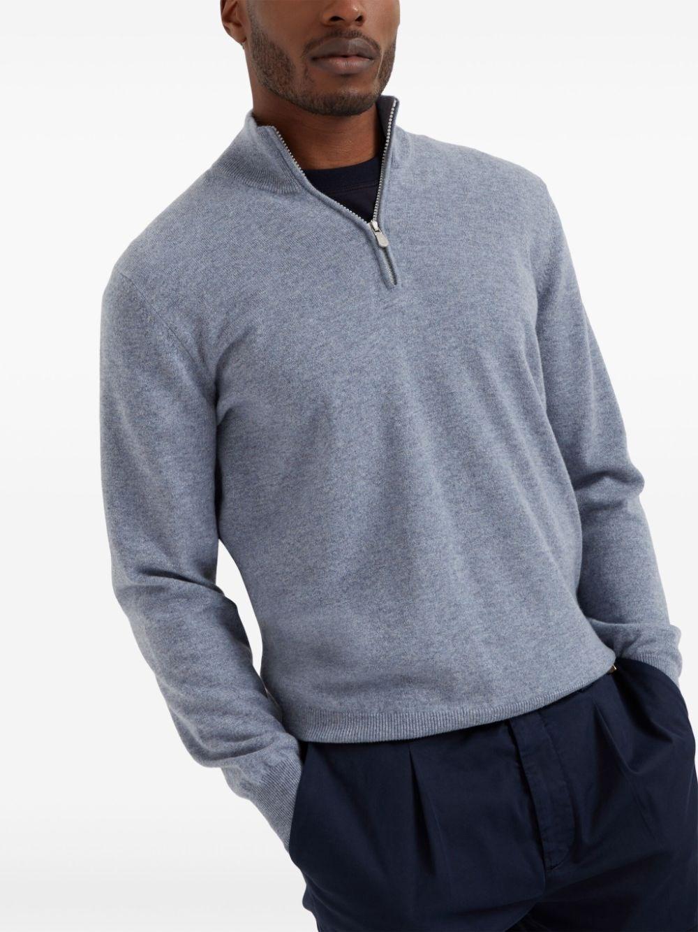 Brunello cucinelli Turtle-Neck Sweater With Zipper Soddisfazione Garantita