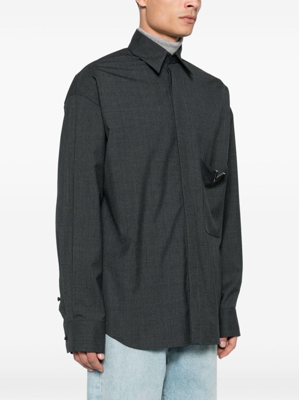Valentino garavani `V Detail` Long Sleeve Shirt Sconto