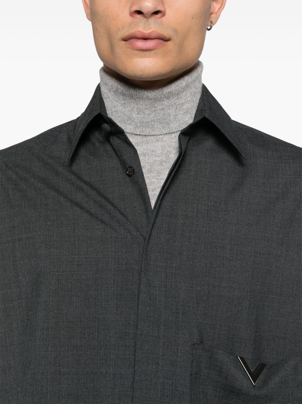 Valentino garavani `V Detail` Long Sleeve Shirt Sconto