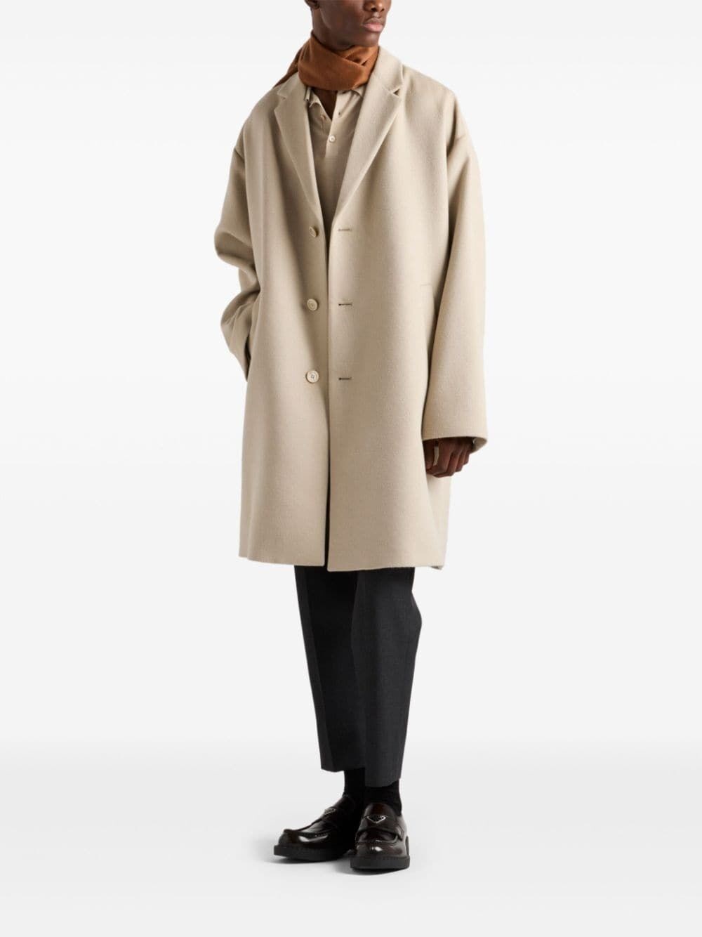 Prada Cashgora Coat In Saldo