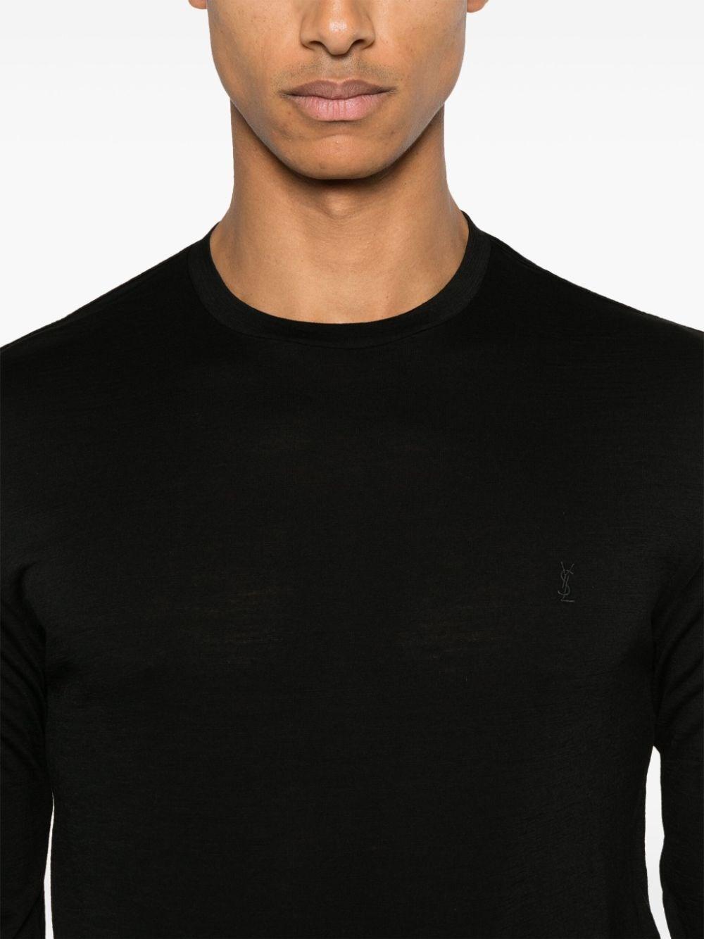 Saint laurent Crew-Neck T-Shirt Outlet