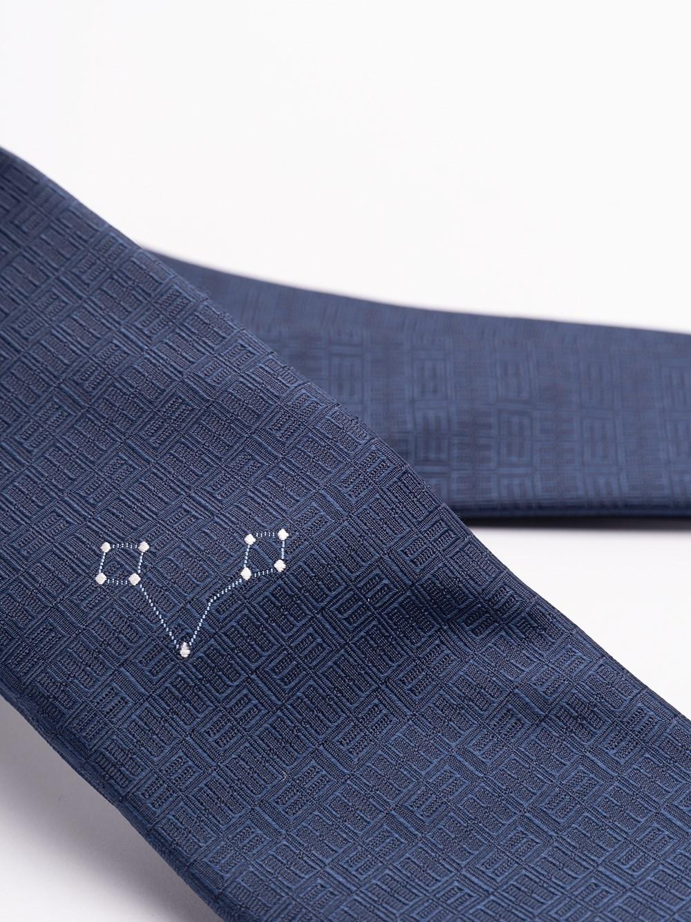 Elios Silk Tie with Zodiac Sign Sconto