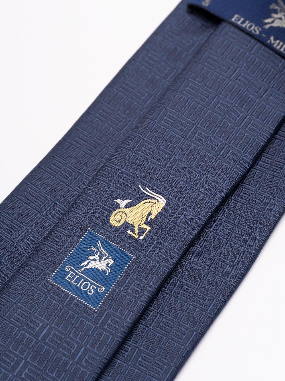 Elios Silk Tie with Zodiac Sign Novità