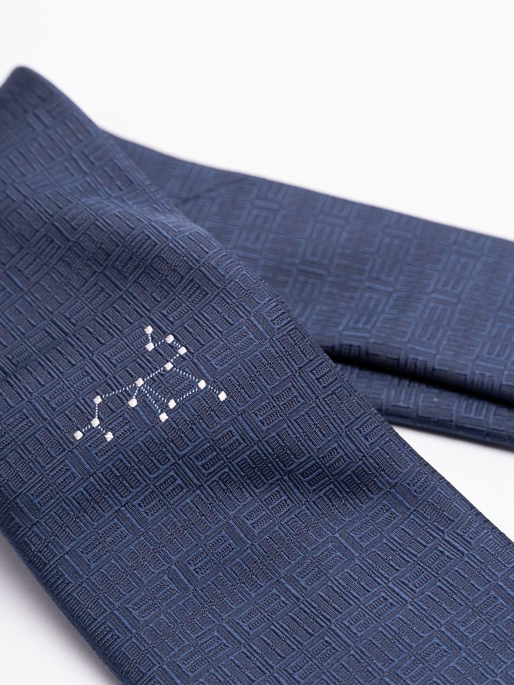 Elios Silk Tie with Zodiac Sign Presa