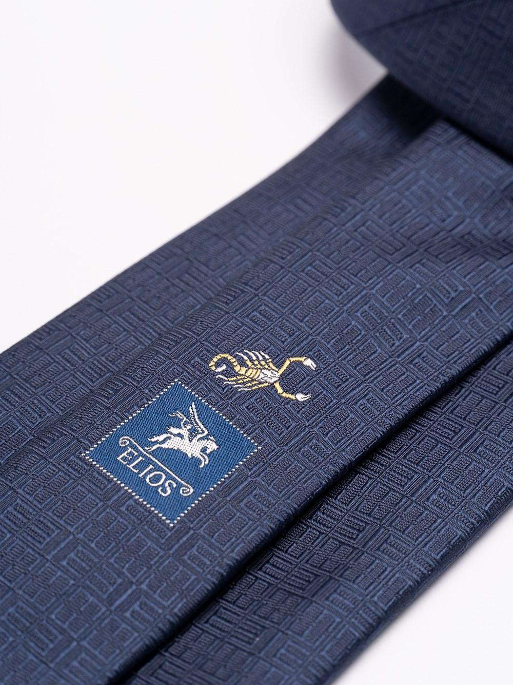 Elios Silk Tie with Zodiac Sign Sconto