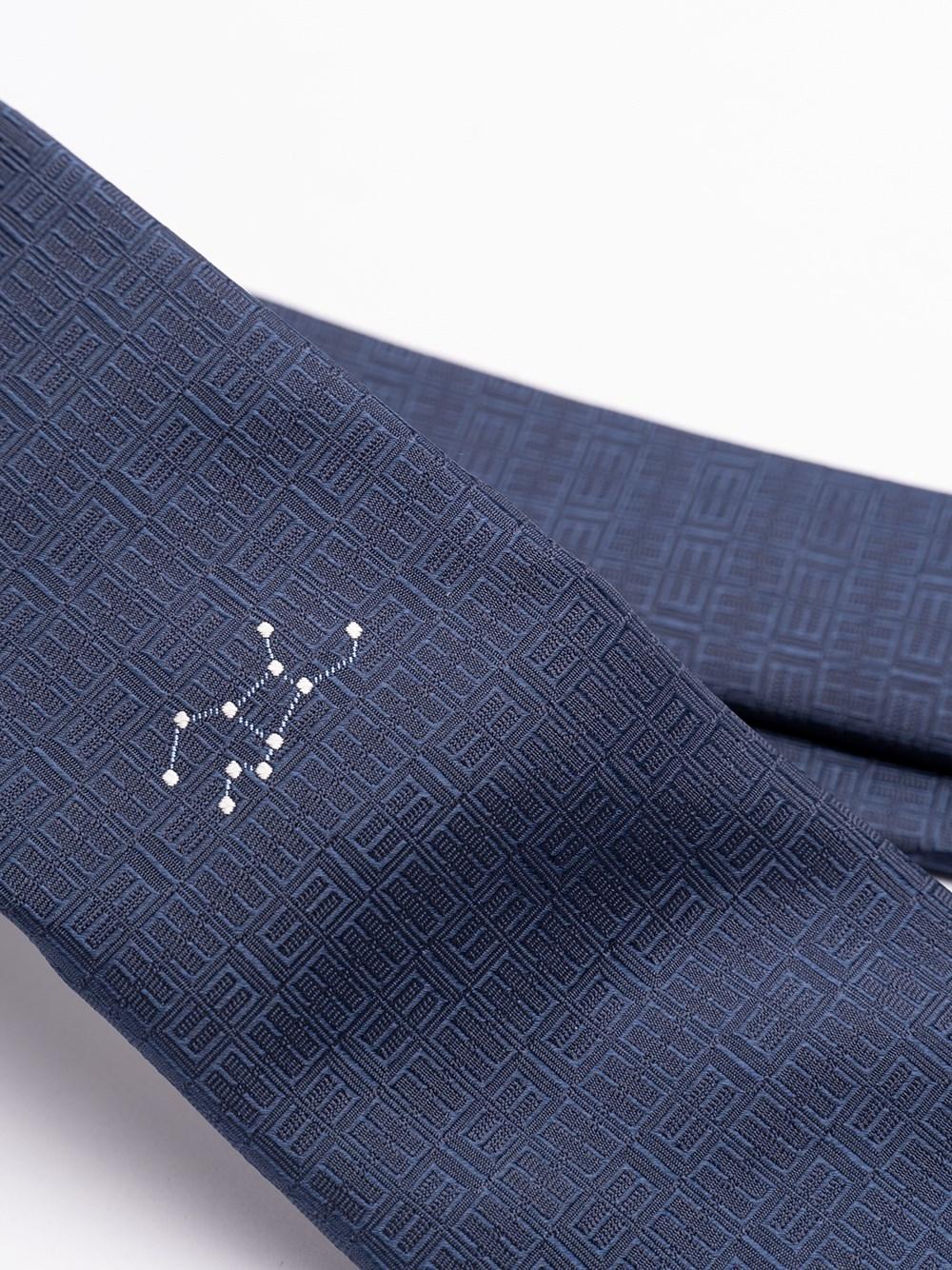 Elios Silk Tie with Zodiac Sign Offerta