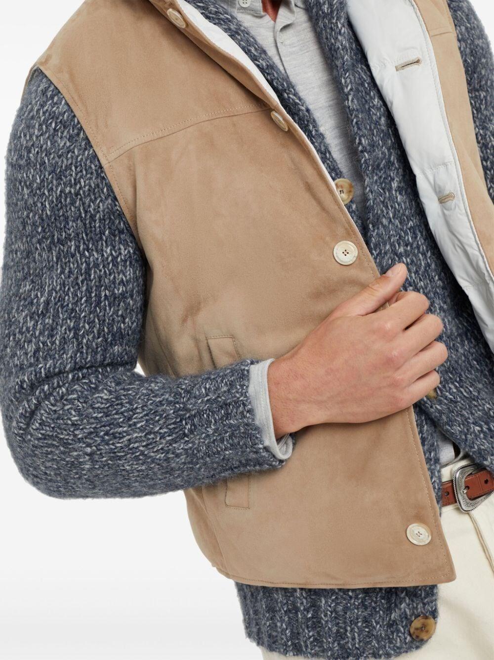 Brunello cucinelli Padded Leather Vest Vendite Flash