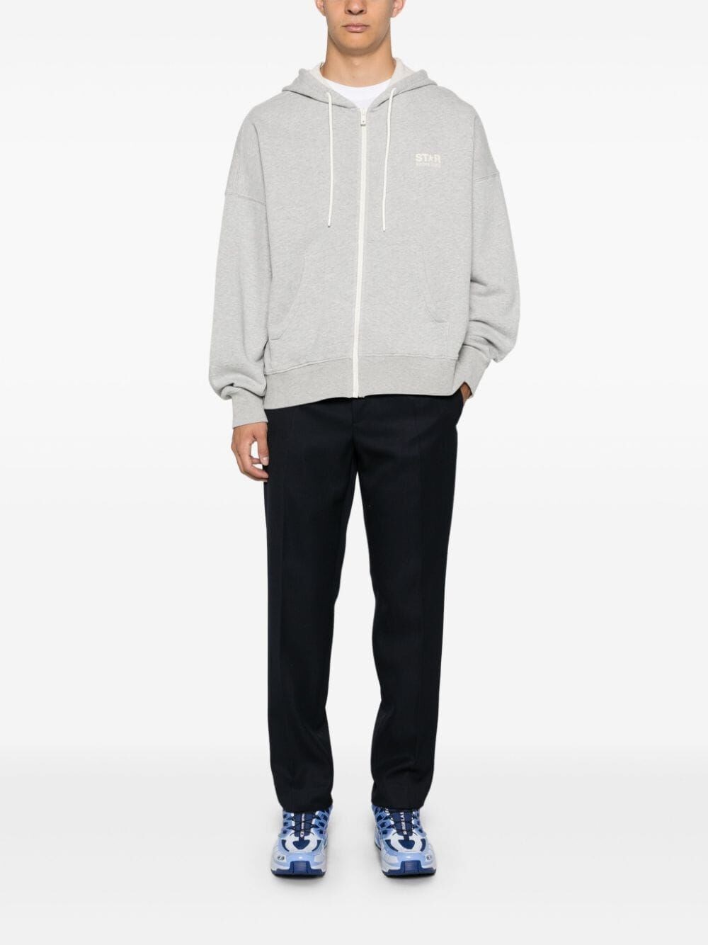 Golden goose `Star` Zipped Hoodie Logo Printed Offerta natalizia