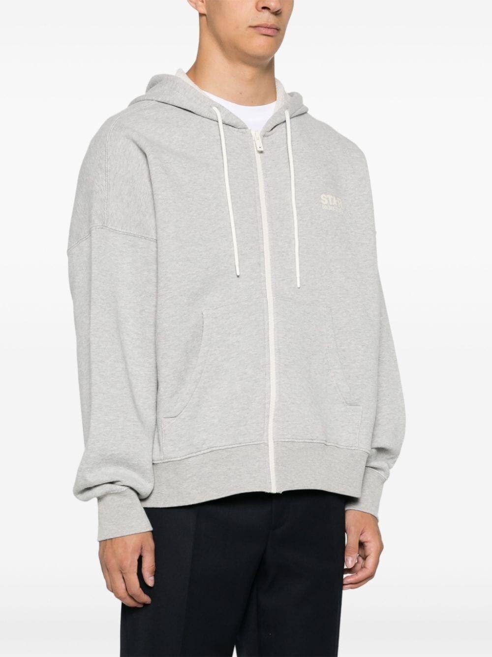 Golden goose `Star` Zipped Hoodie Logo Printed Offerta natalizia