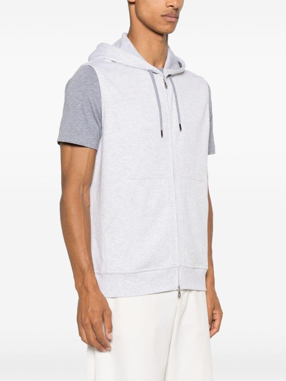 Brunello cucinelli Sleeveless Sweatshirt With Zipper And Hood Offerta temporanea