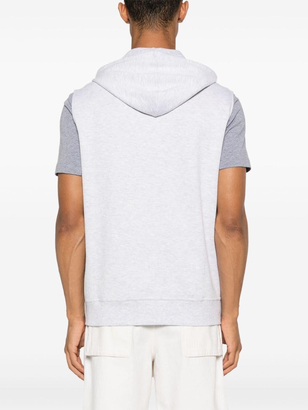Brunello cucinelli Sleeveless Sweatshirt With Zipper And Hood Offerta temporanea