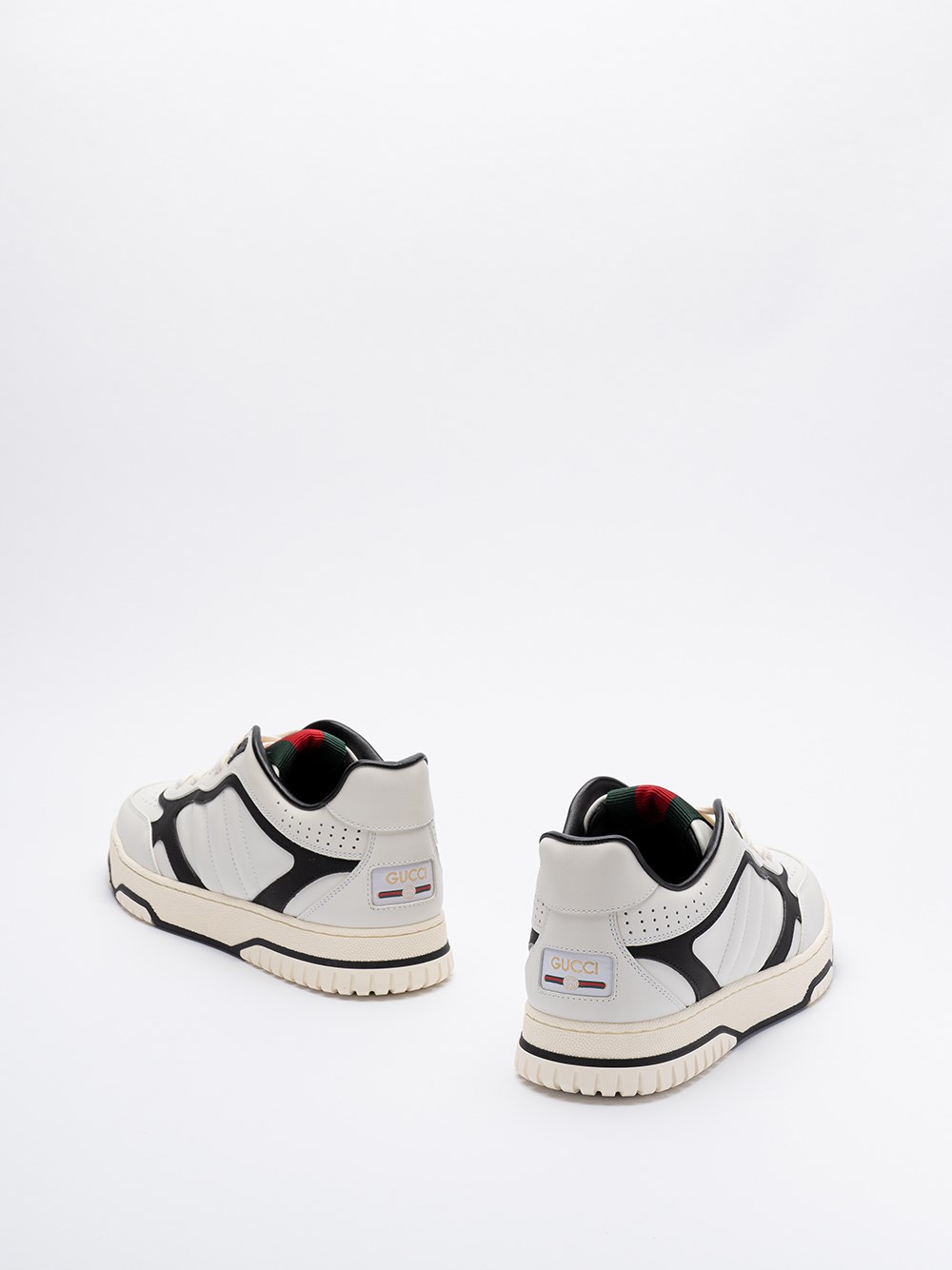 Gucci Leather `Re-Web` Sneakers Prezzo basso