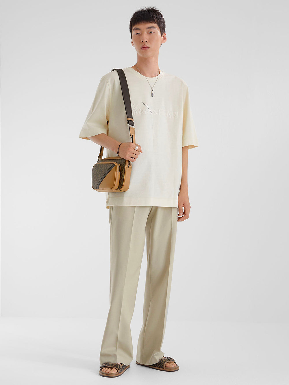 FENDI "made in fendi" t-shirt Nuova