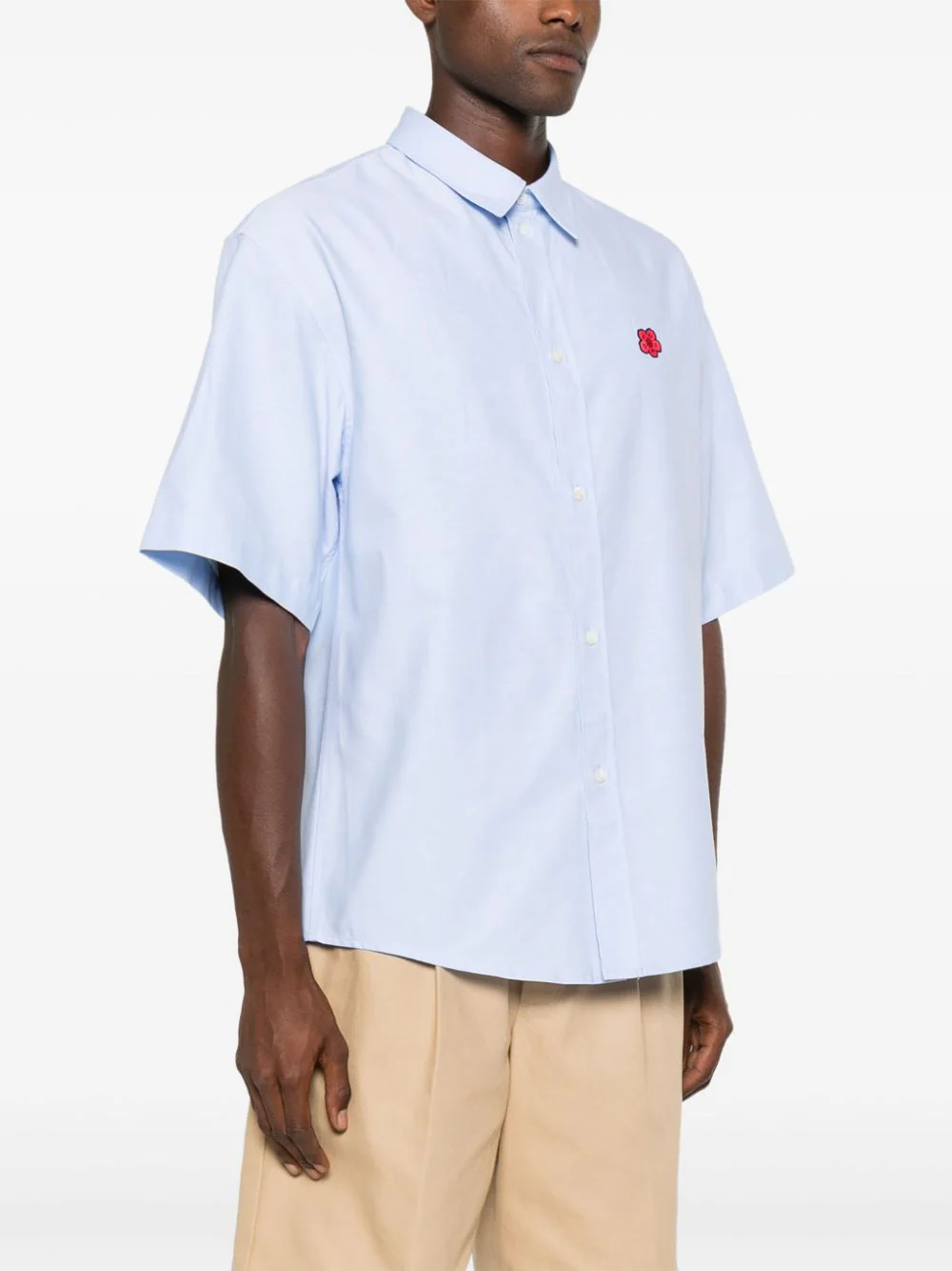 KENZO 'boke flower' embroidered casual shirt Pezzi Unici