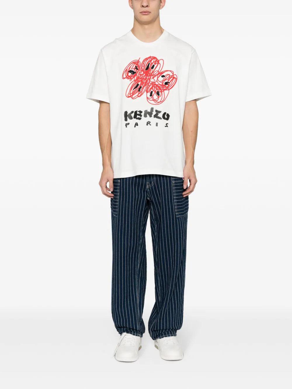 KENZO 'kenzo drawn varsity' t-shirt Vendita Economica