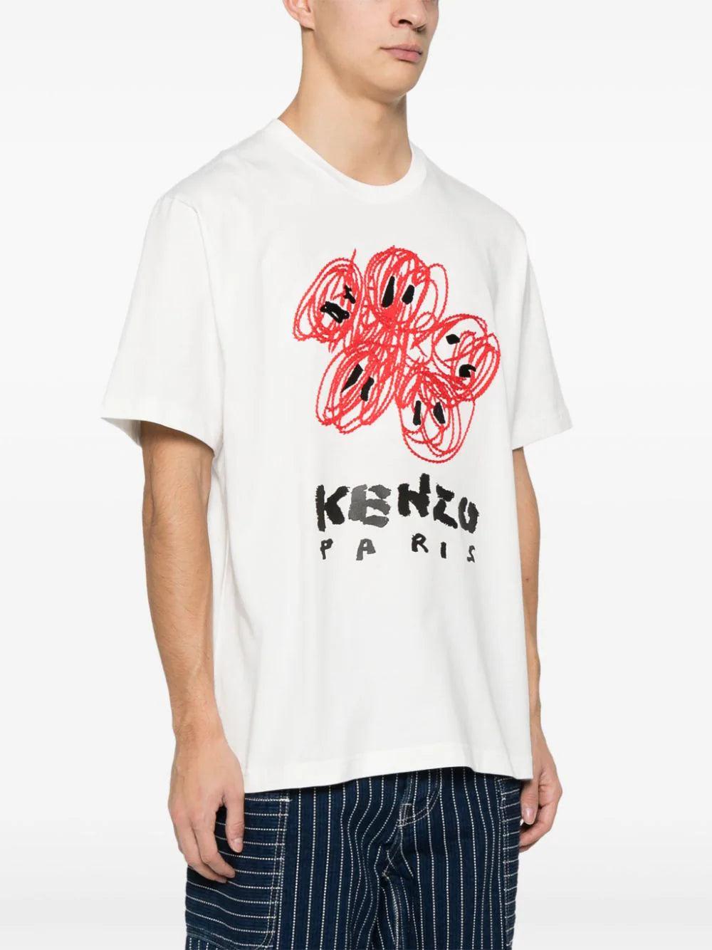KENZO 'kenzo drawn varsity' t-shirt Vendita Economica