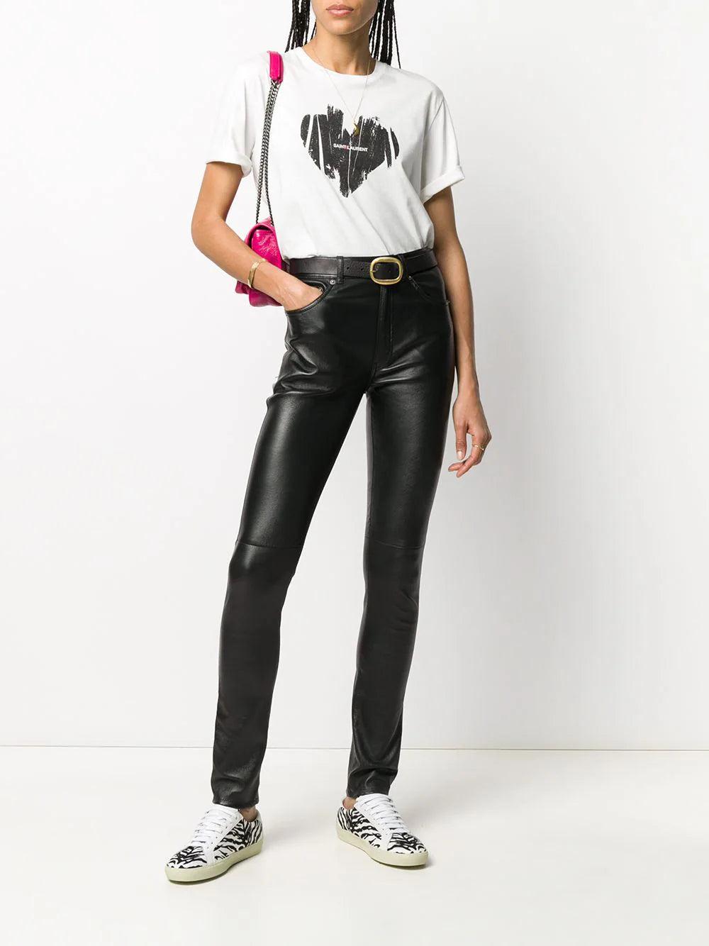 Saint Laurent "saint laurent" heart t-shirt Vendita Economica