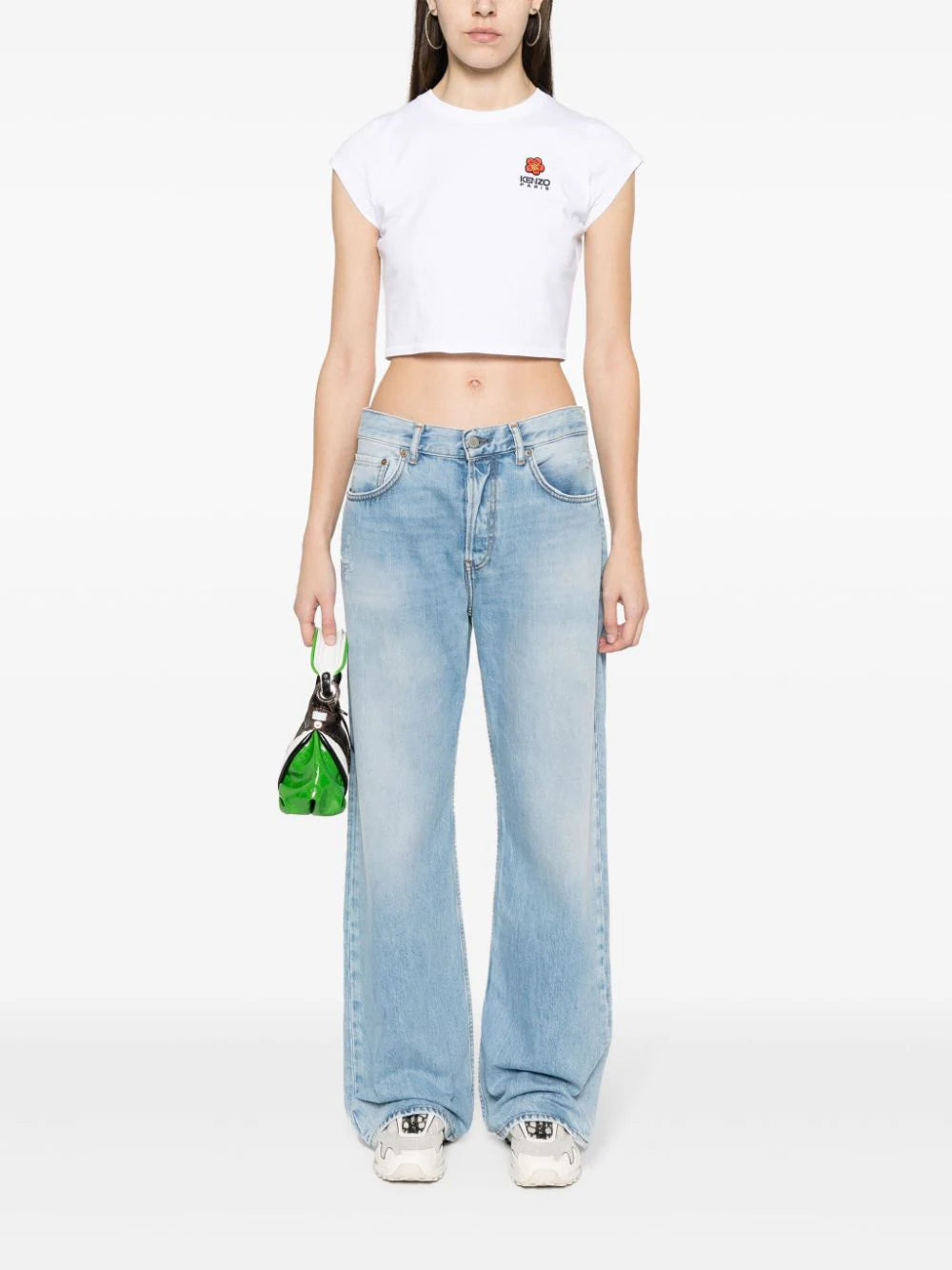 KENZO 'boke flower crest' micro-embroidered t-shirt Moda