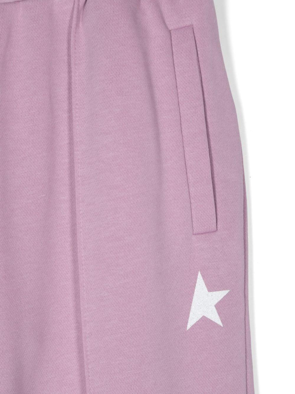 Golden Goose Kids Joggers with glitter star on the front Prezzo Ridotto