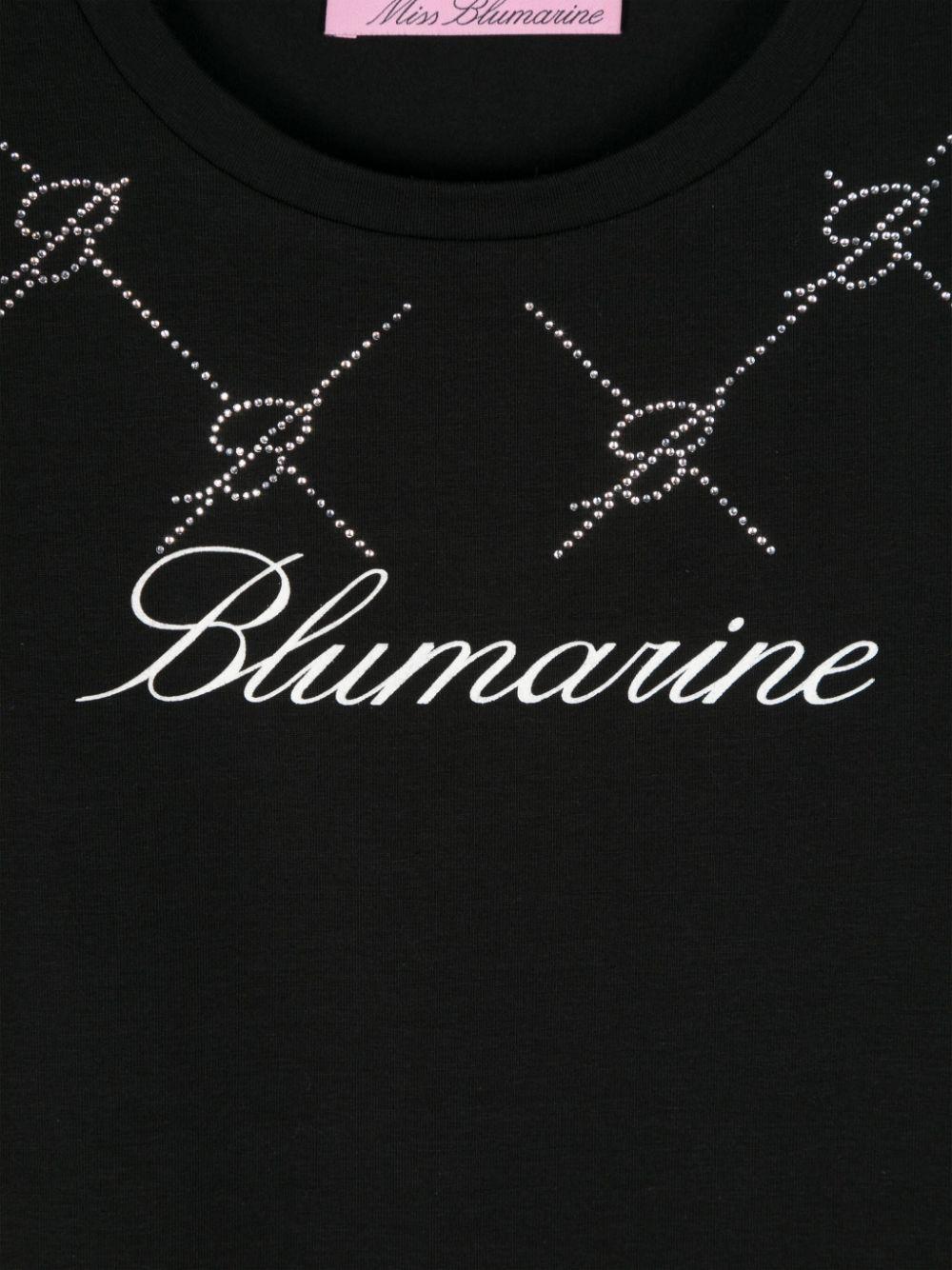 Miss Blumarine T-shirt with rhinestones Presa