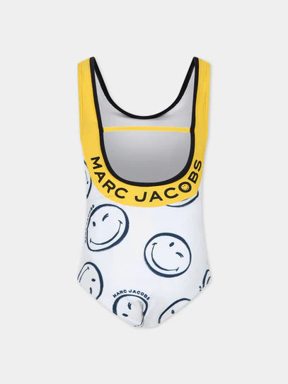 Marc Jacobs Kids One-piece swimsuit with smile Vendite Flash